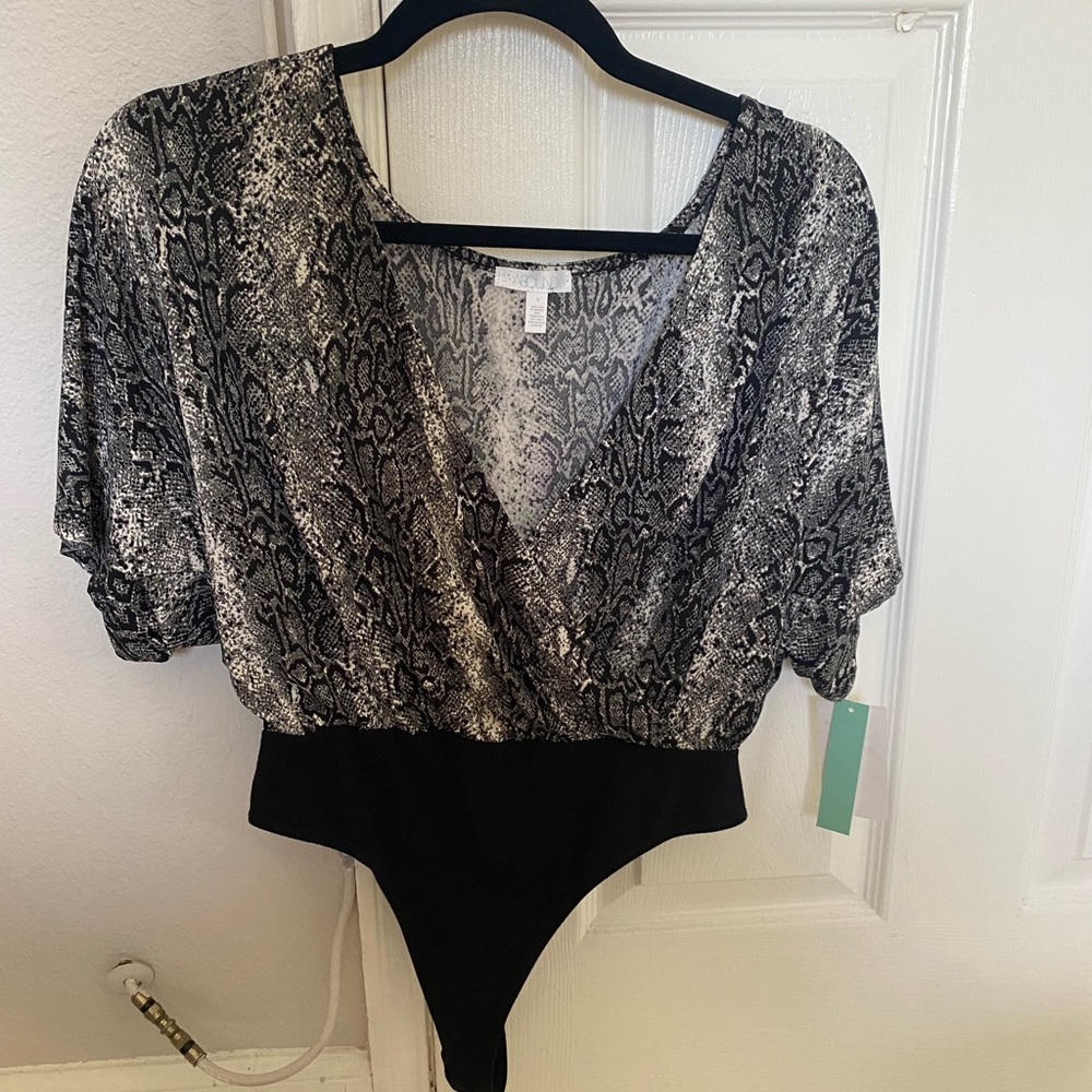 grey snake abound body suit